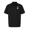 Men's Merry Christmas Santa Claus Dry Blend Polo - Black