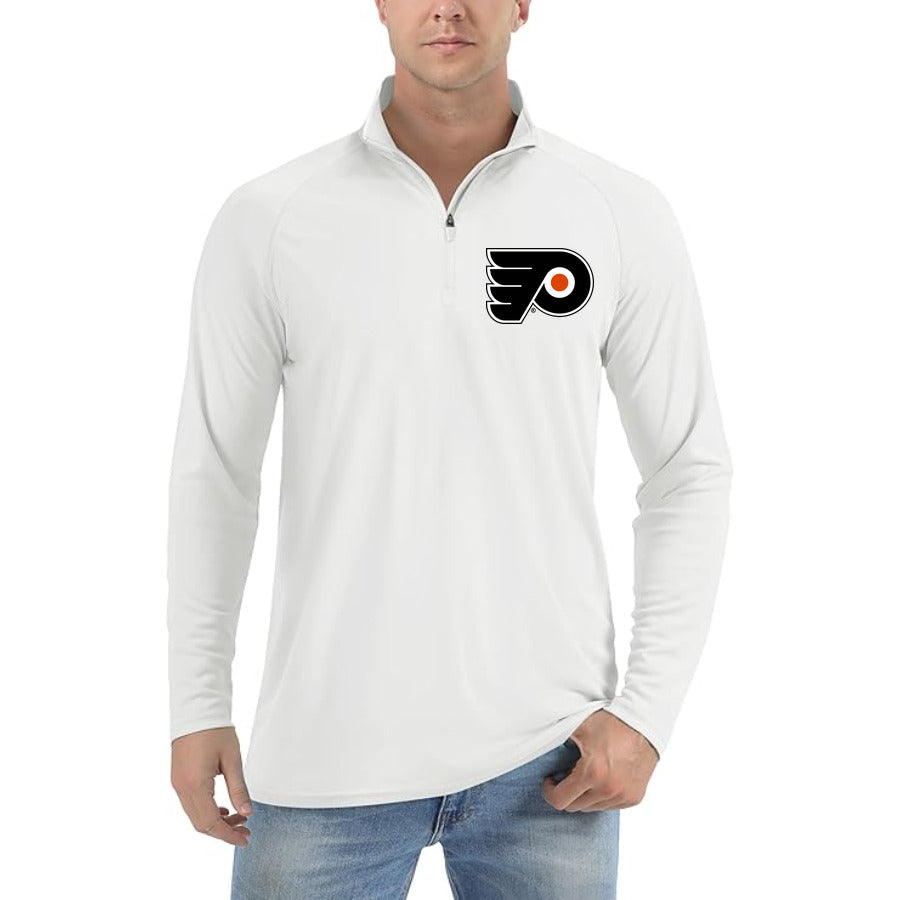 Philadelphia Flyers quarter-zip athletic shirt in White