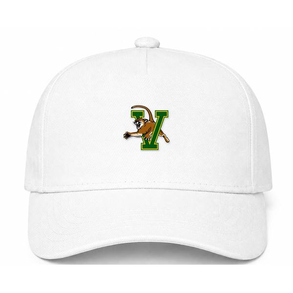 Vermont Catamounts Logo White Dad Baseball Cap Hat