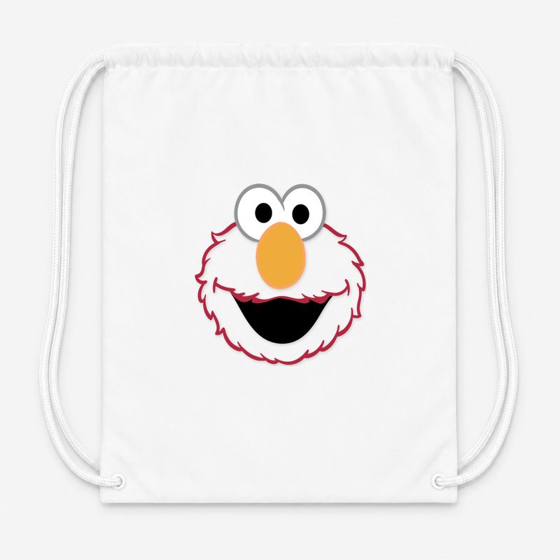 Elmo Face2 Drawstring Bag - White