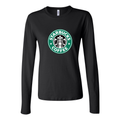 Women's starbucks logo starbucks icon transparent free png Long Sleeve T-Shirt - Black