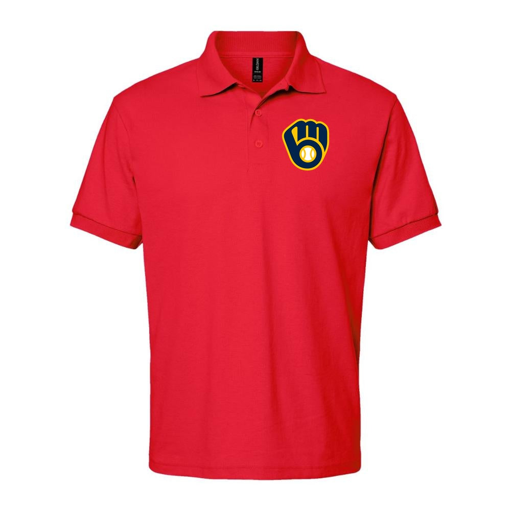Men's Milwaukee Brewers Dry Blend Polo - Red