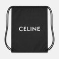 Celine White Drawstring Bag - Black