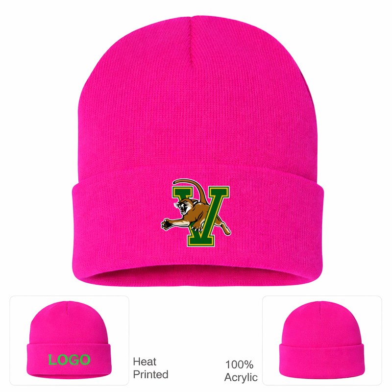 Vermont Catamounts Hot Pink Beanie Hat