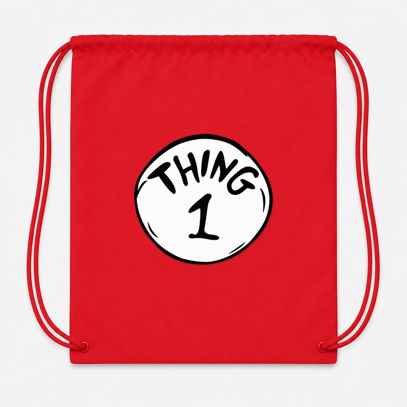 Dr. Seuss Thing 1 Drawstring Bag - Red