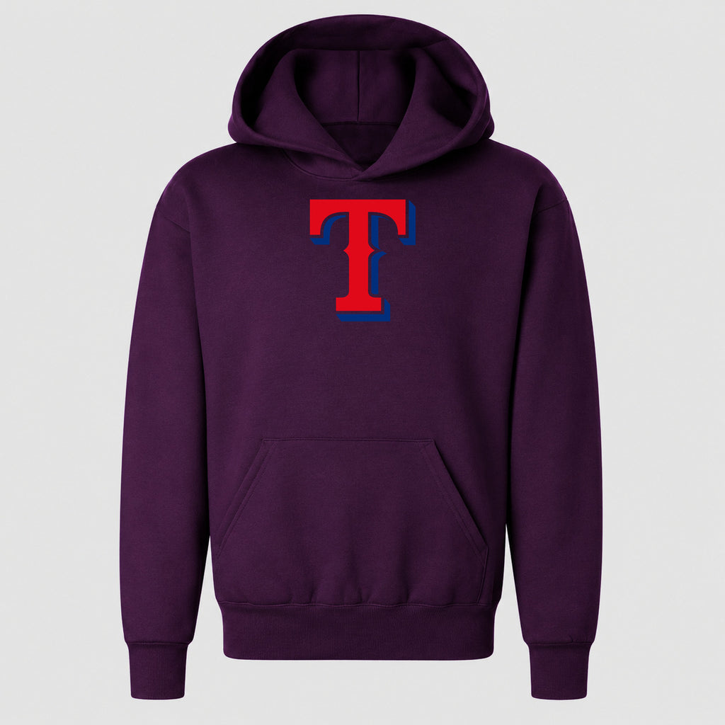 Youth Texas Rangers Pullover Hoodie - Purple