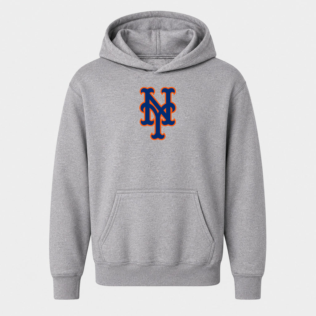 Youth New York Mets Pullover Hoodie - Gray