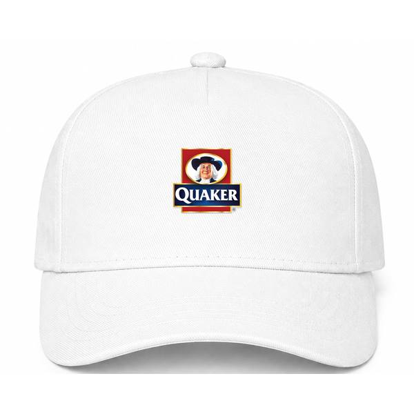 Quaker Logo White Dad Baseball Cap Hat