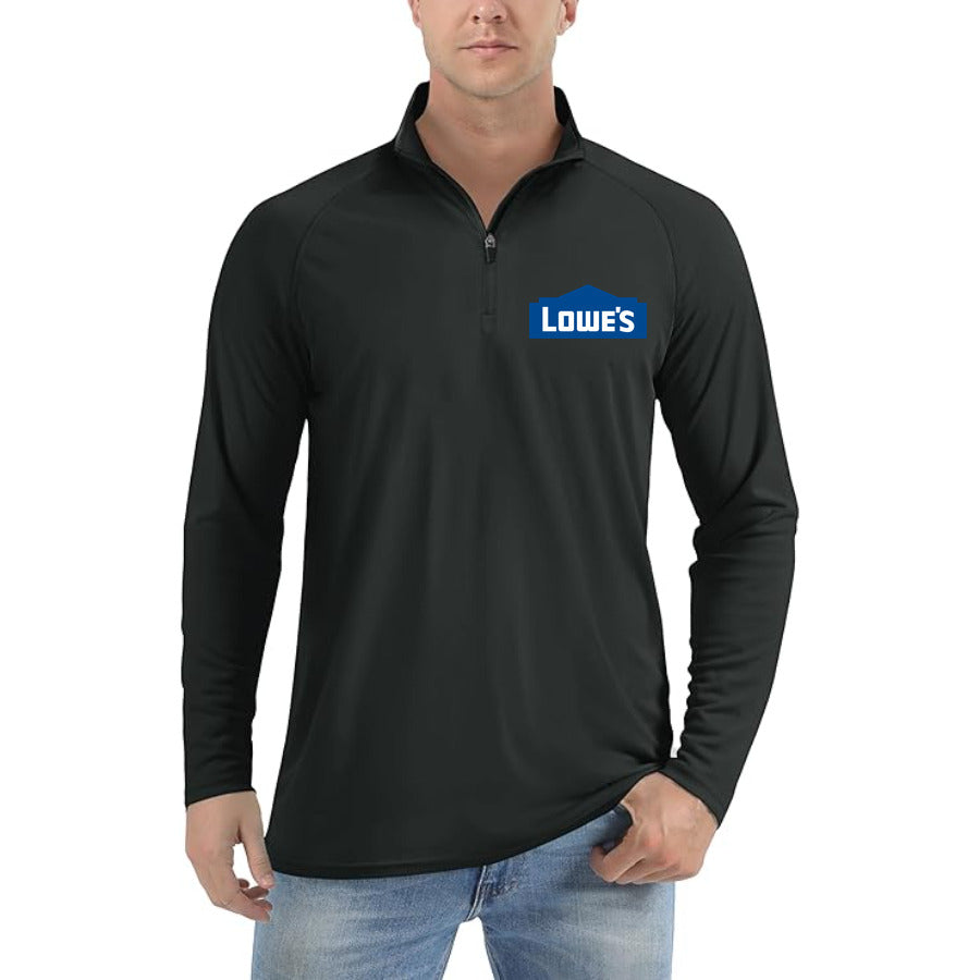 Lowes logo 500x281 min quarter-zip athletic shirt in Black