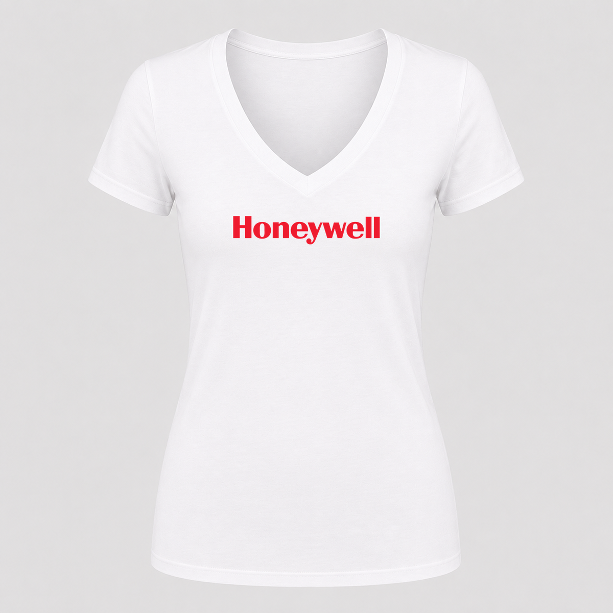 Women's Honeywell V Neck T-Shirt in white