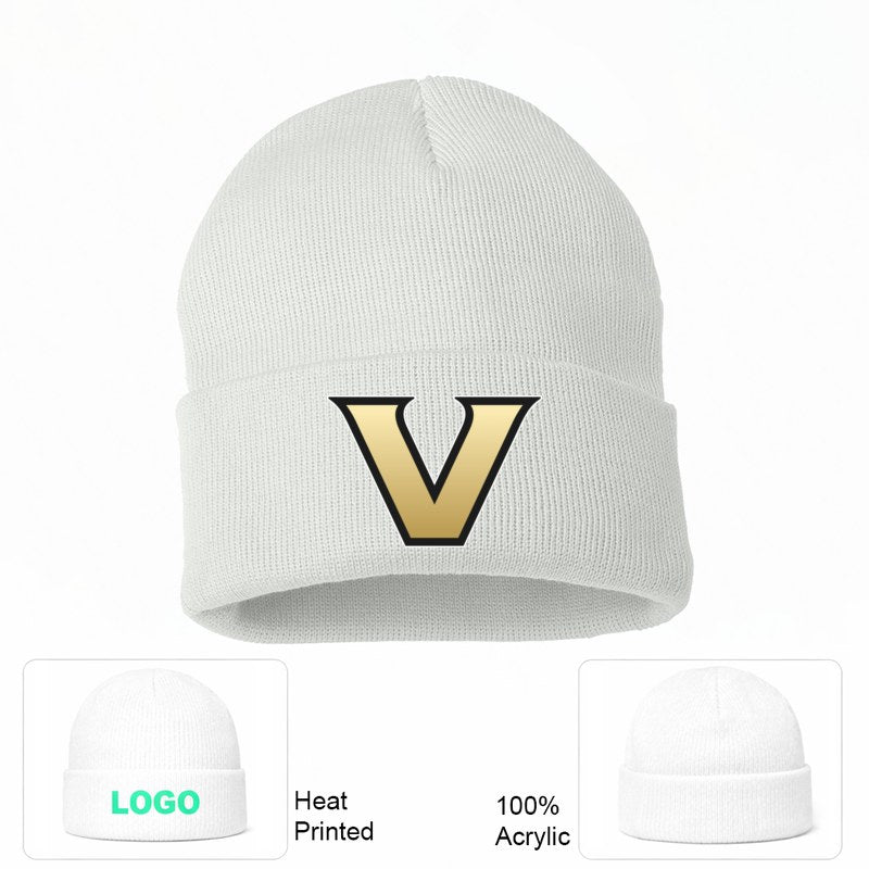 Vanderbilt Commodores White Beanie Hat