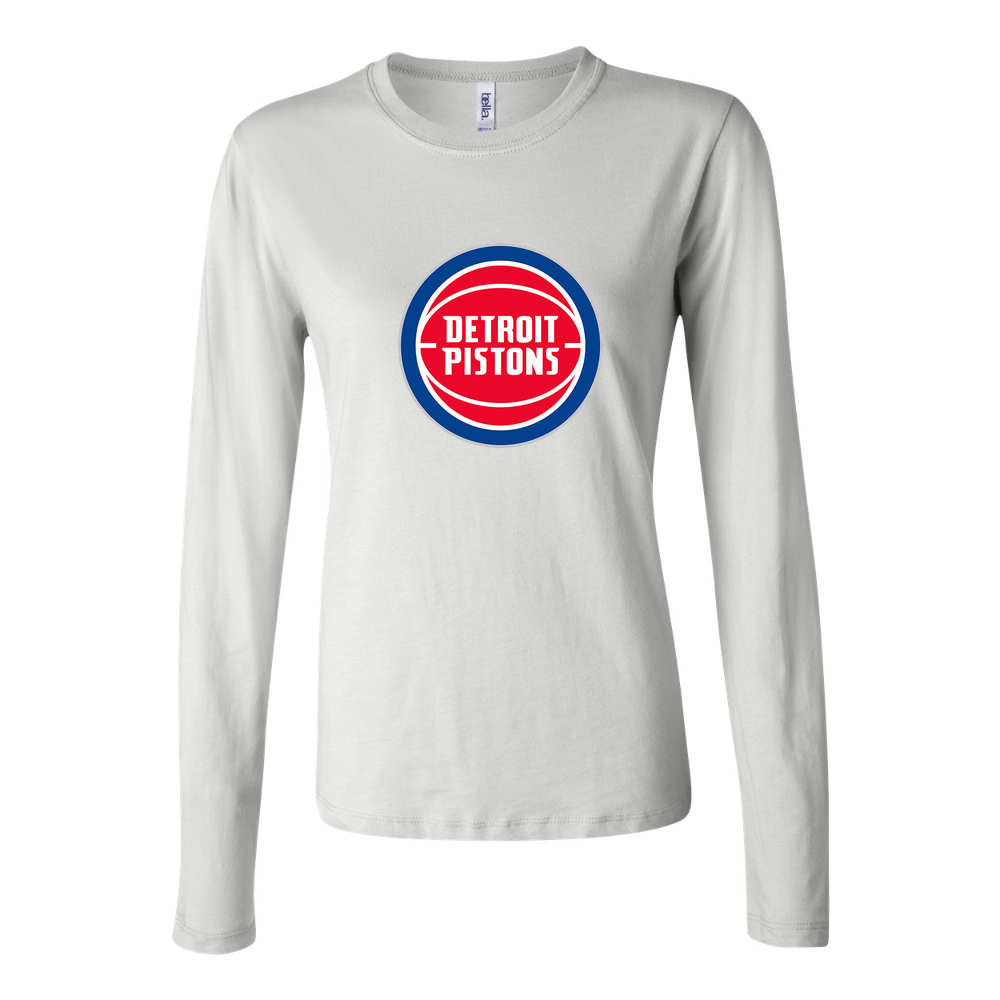 Women's Detroit Pistons Long Sleeve T-Shirt - White