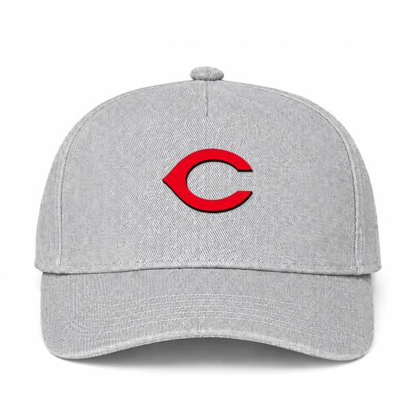Cincinnati Reds MLB Logo Gray Dad Baseball Cap Hat