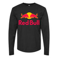 Men's Red-Bull-logo Long sleeves Cotton Blend T-Shirt - Black