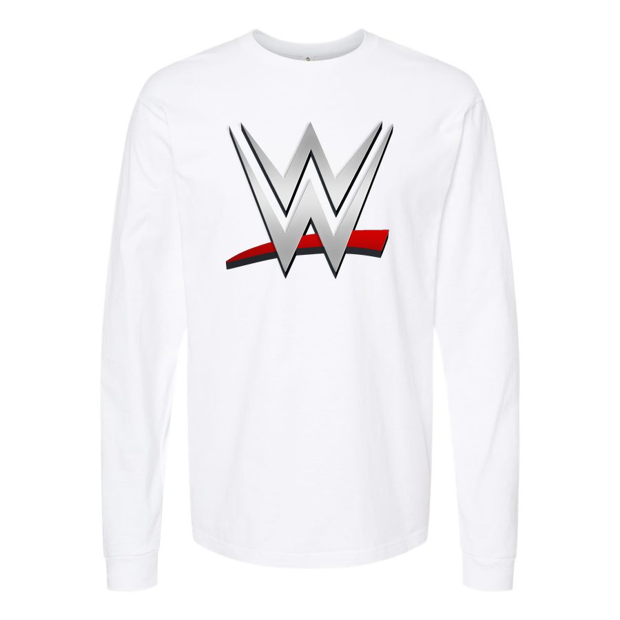 Men's WWE Wrestling Long sleeves Cotton Blend T-Shirt - White