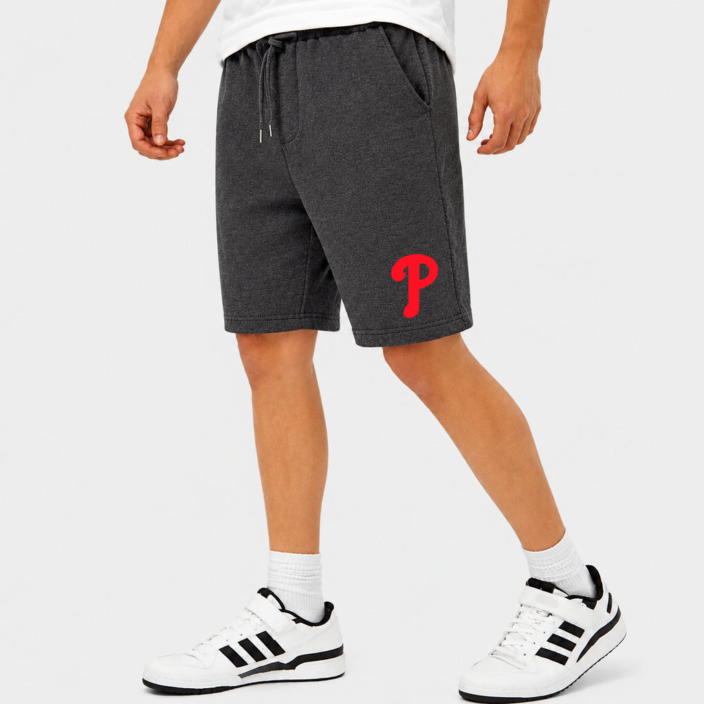Men's Philadelphia Phillies Cotton Shorts - Charcoal