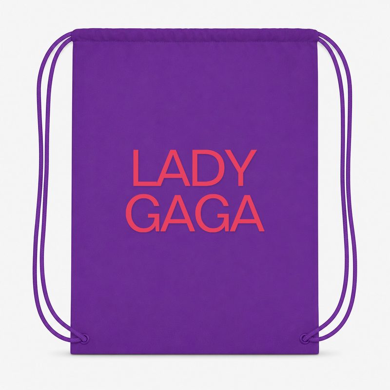 Lady Gaga Drawstring Bag - Purple