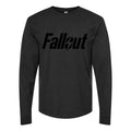 Men's Fallout logo black Long sleeves Cotton Blend T-Shirt - Black