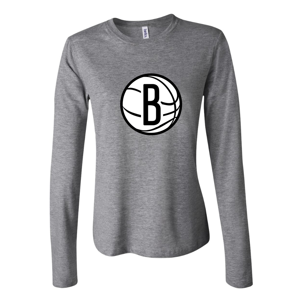 Women's Brooklyn Nets Long Sleeve T-Shirt - Gray