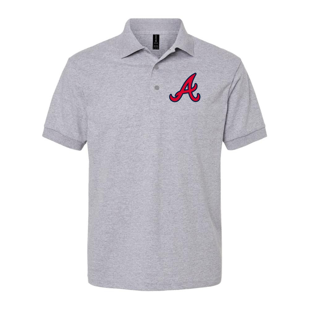 Men's Atlanta Braves Dry Blend Polo - Gray