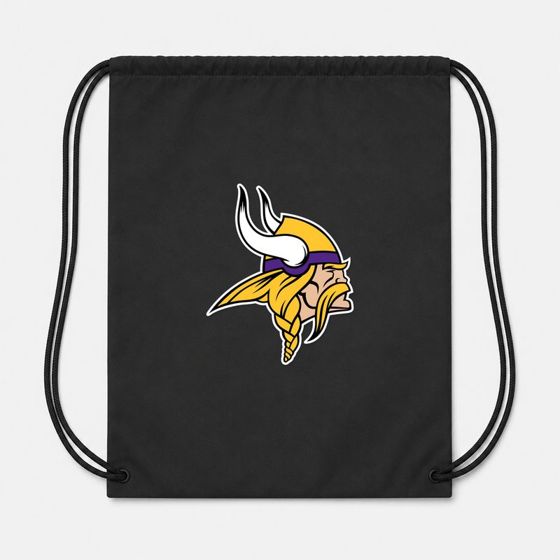 Minnesota Vikings Drawstring Bag - Black