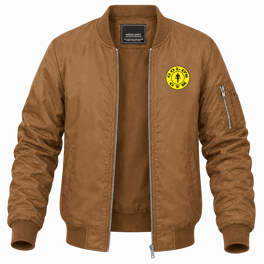 Men's Gold's Gym Lightweight Bomber Jacket - Brown