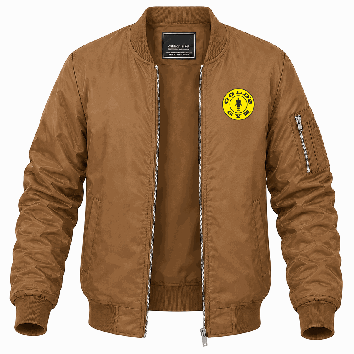 Men's Gold's Gym Lightweight Bomber Jacket - Brown