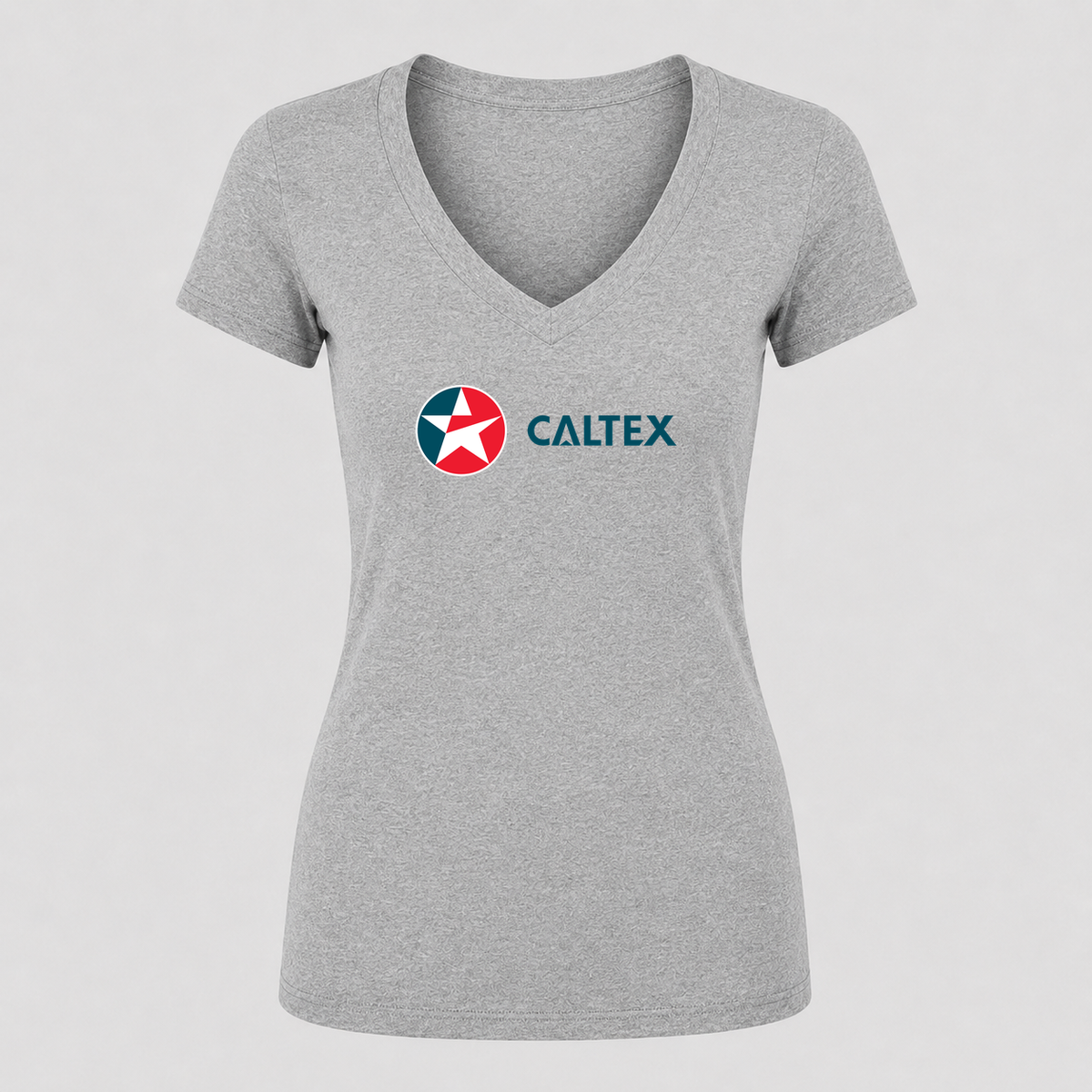Women's Caltex V Neck T-Shirt in gray