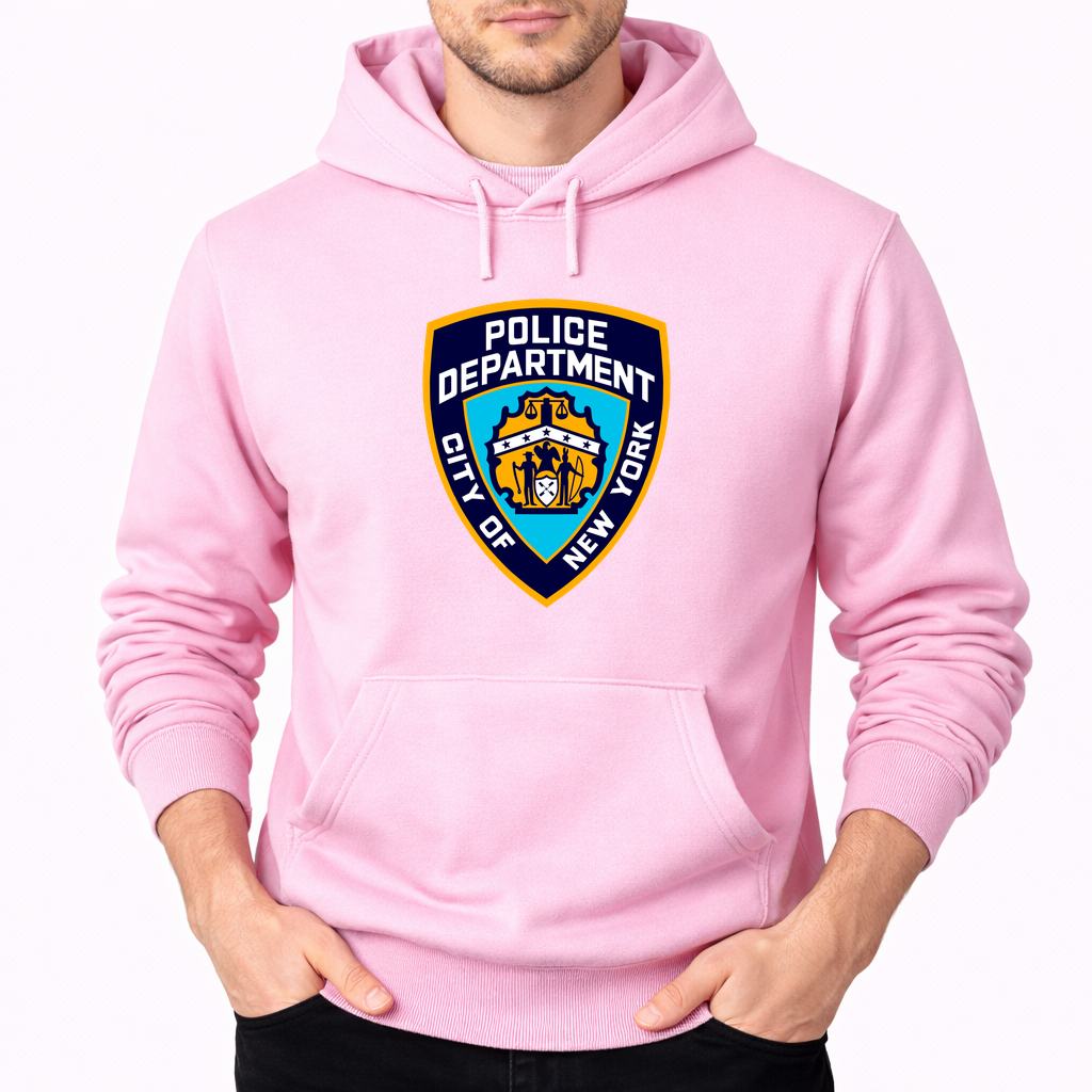 Men's NYPD 1 Pullover Hoodie - Pink