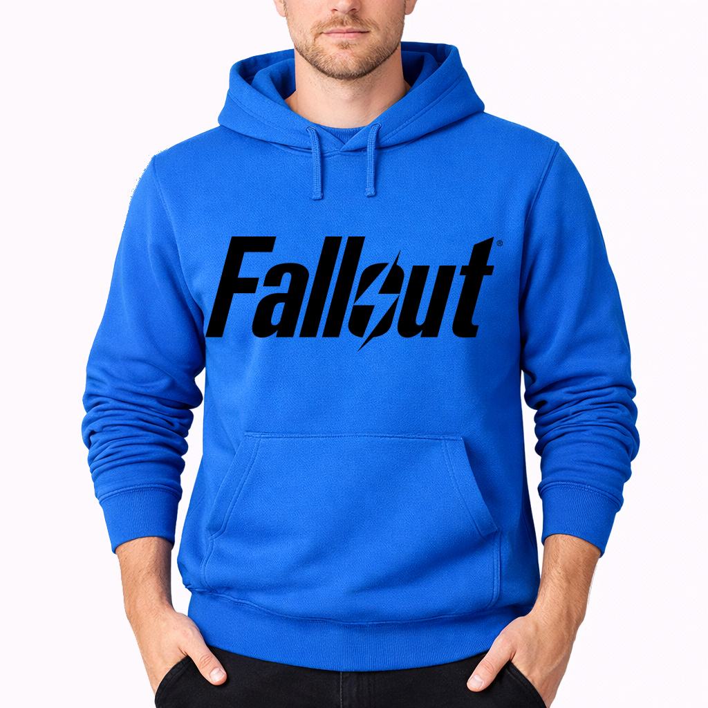 Men's Fallout Black Pullover Hoodie - Azure