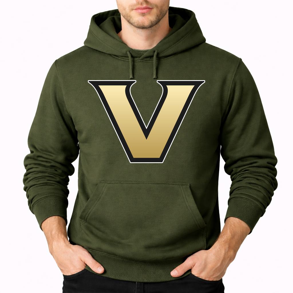 Men's Vanderbilt Commodores Pullover Hoodie - Army Green