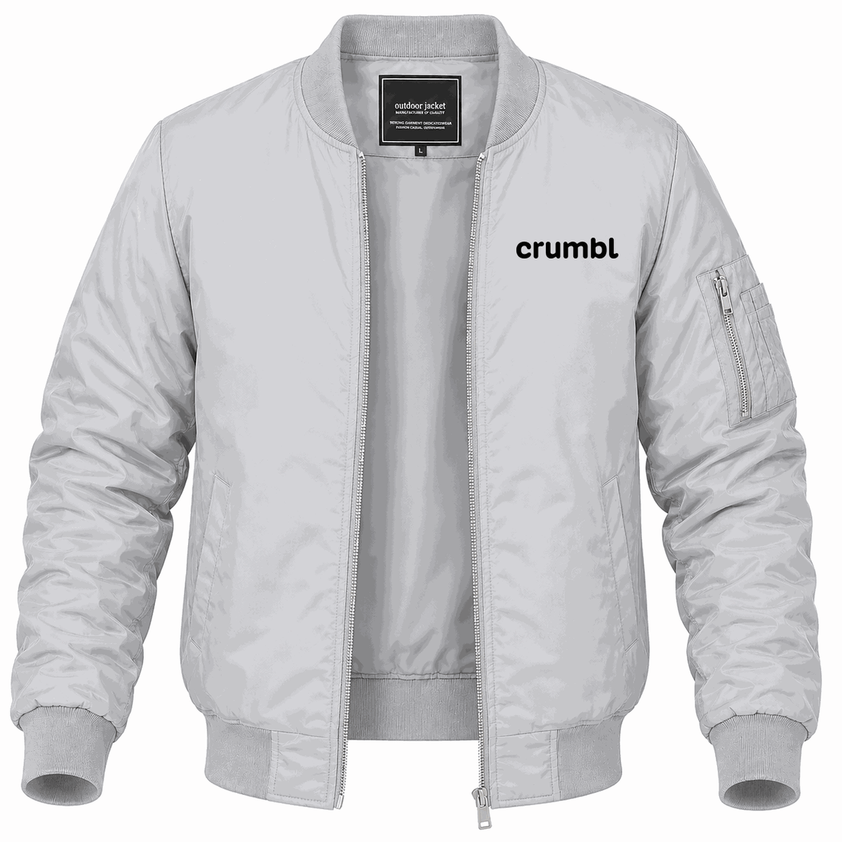 Men's Crumbl Cookies Lightweight Bomber Jacket - Gray