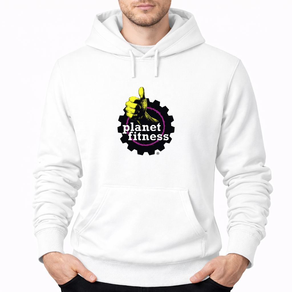 Men's Planet Fitness Pullover Hoodie - White