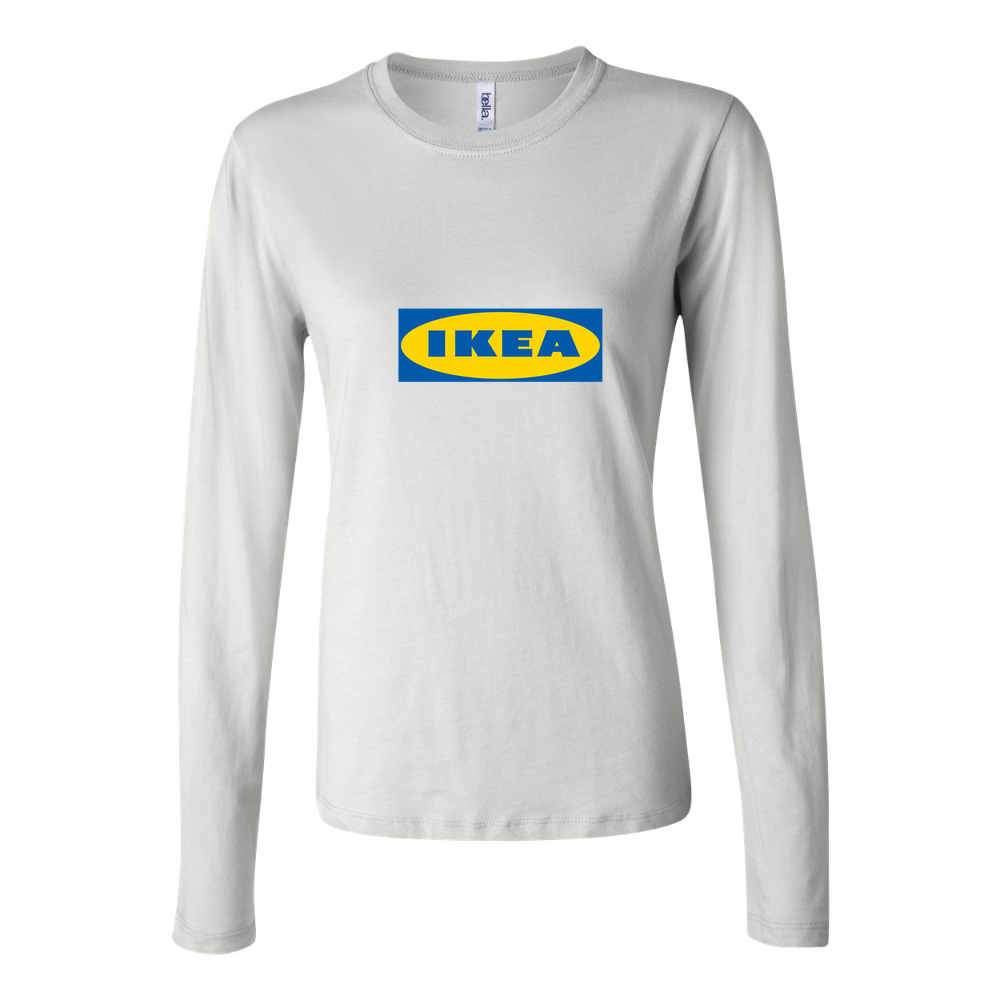 Women's IKEA Logo 1024x640 Long Sleeve T-Shirt - White