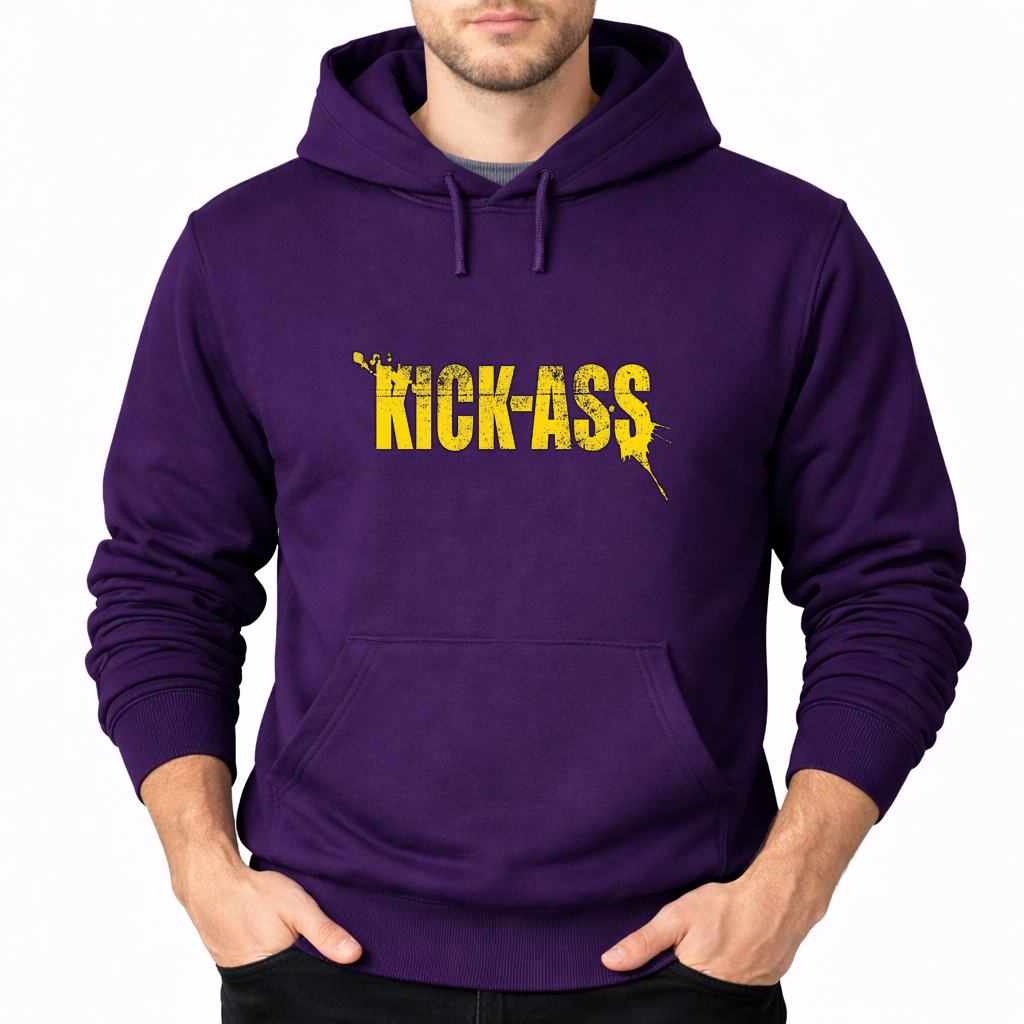 Men's Kick-Ass Pullover Hoodie - Purple