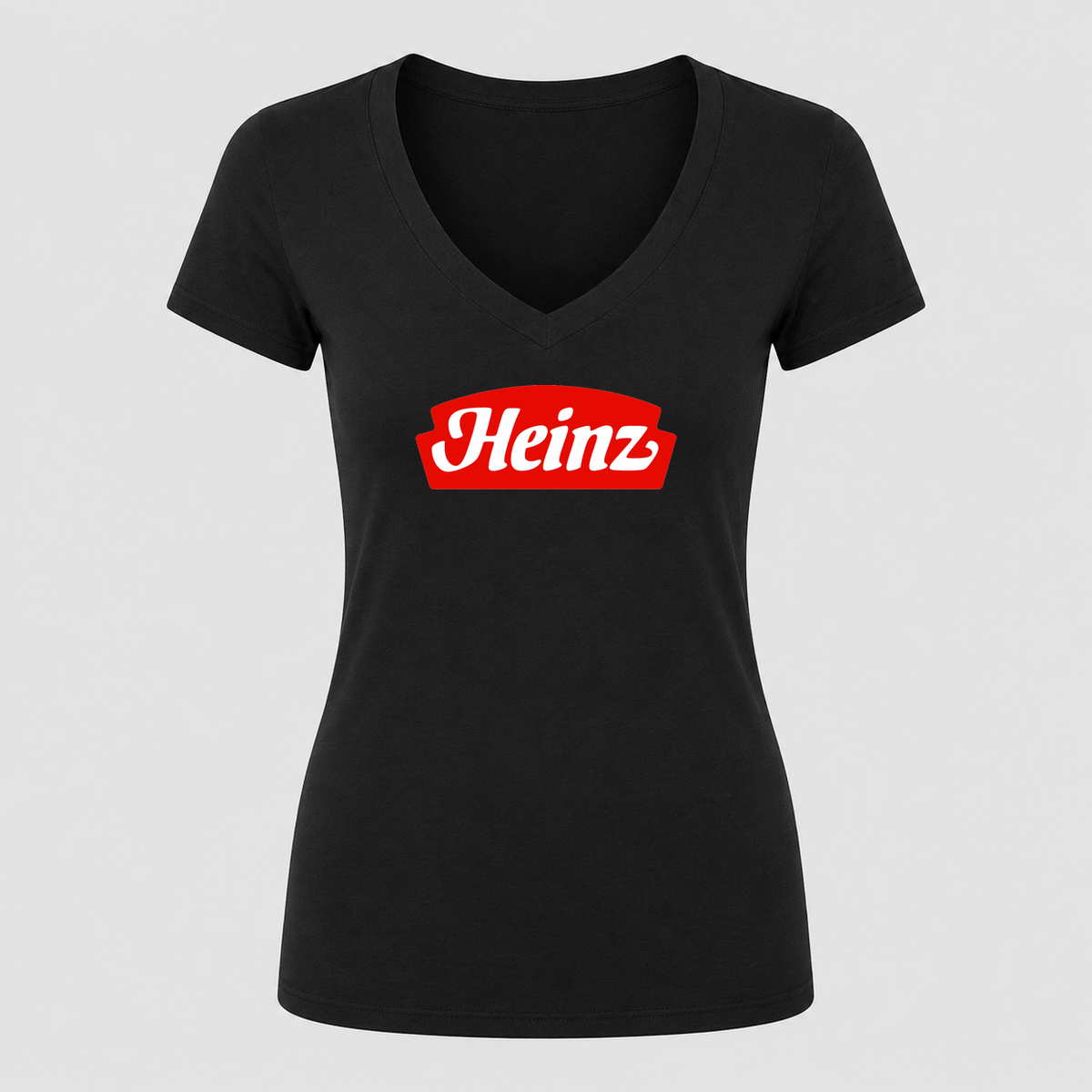 Women's Heinz V Neck T-Shirt in black