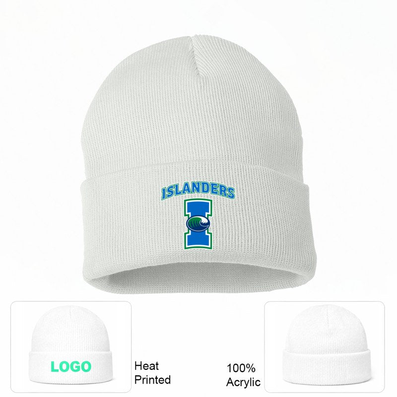 Texas AM CC Islanders White Beanie Hat