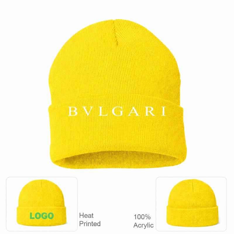 Bvlgari White Yellow Beanie Hat
