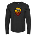 Men's AS Roma FC Long sleeves Cotton Blend T-Shirt - Black