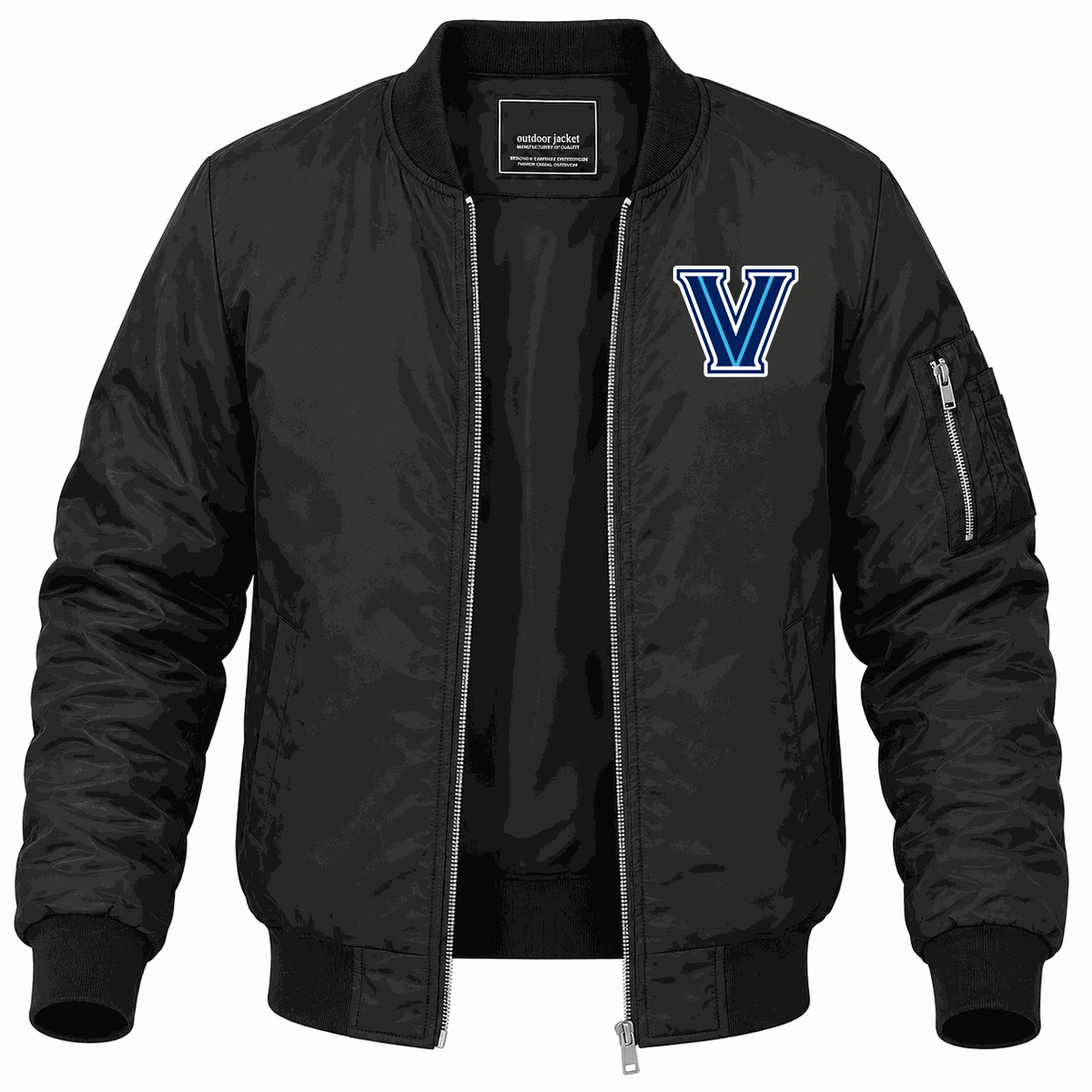 Men's Villanova Wildcats Logo Lightweight Bomber Jacket - Black