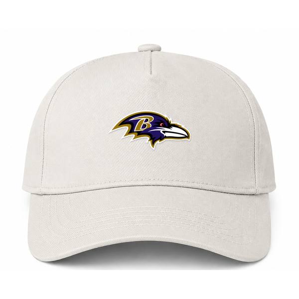 Baltimore Ravens NFL Logo Beige Dad Baseball Cap Hat