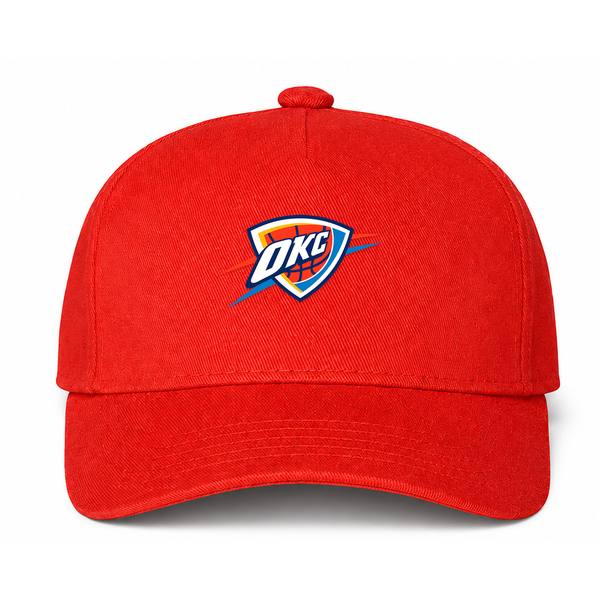 Oklahoma City Thunder NBA Logo Red Dad Baseball Cap Hat