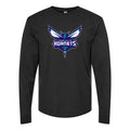 Men's Charlotte Hornets Long sleeves Cotton Blend T-Shirt - Black