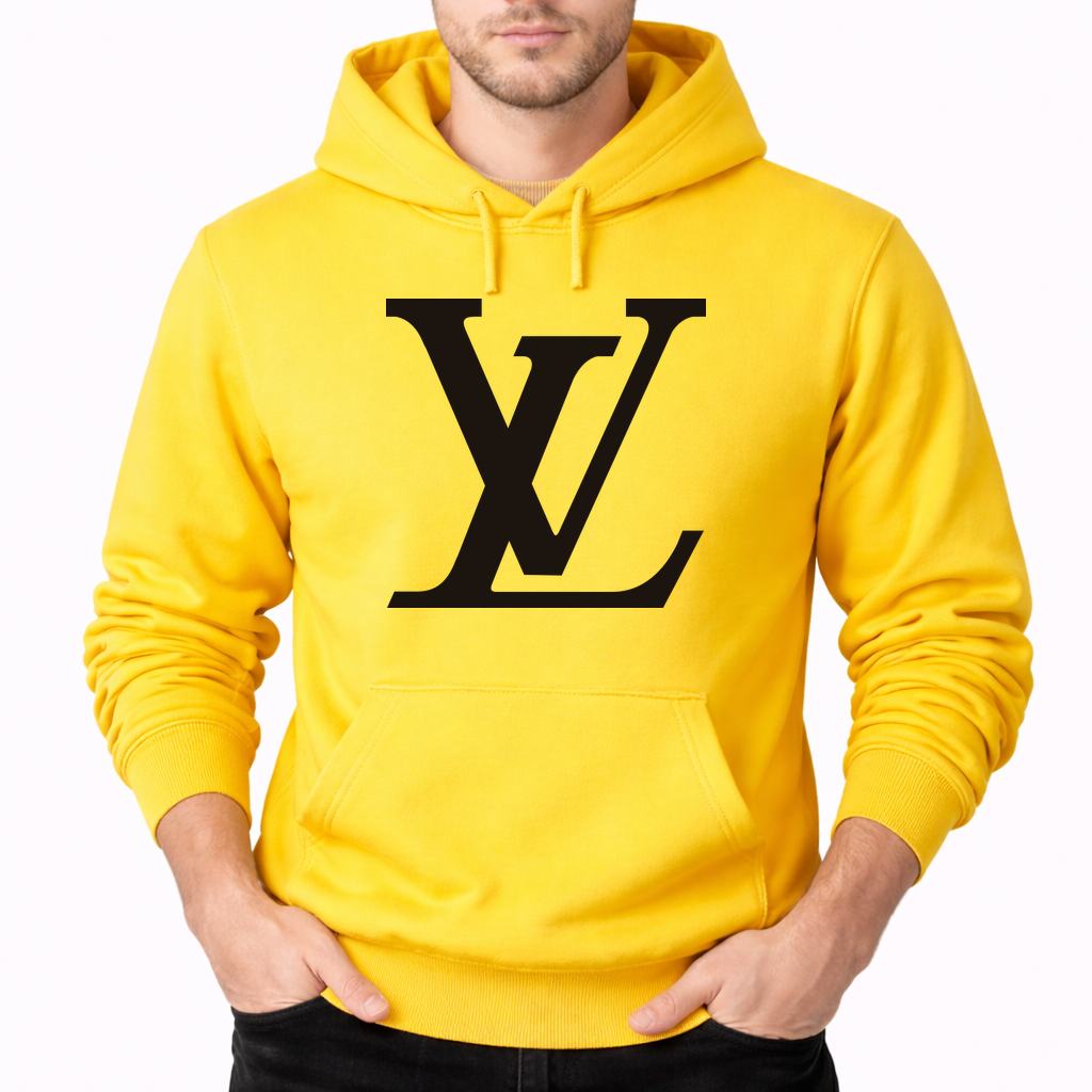 Men's Louis Vuitton Pullover Hoodie - Yellow