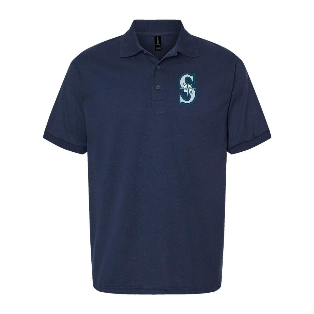 Men's Seattle Mariners Dry Blend Polo - Navy