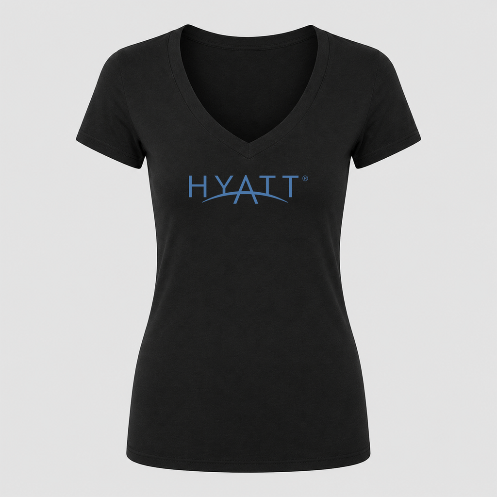 Women's Hyatt V Neck T-Shirt in black