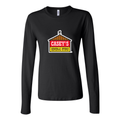 Women's Caseys General Stores Logo 1536x864 Long Sleeve T-Shirt - Black