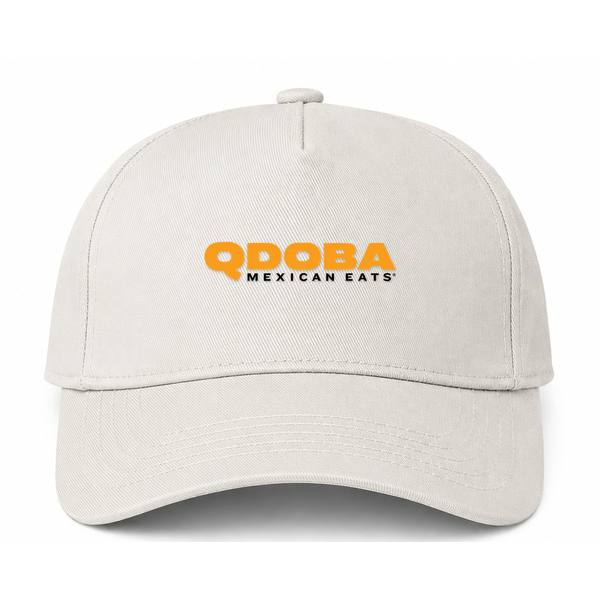 Qdoba Logo Beige Dad Baseball Cap Hat