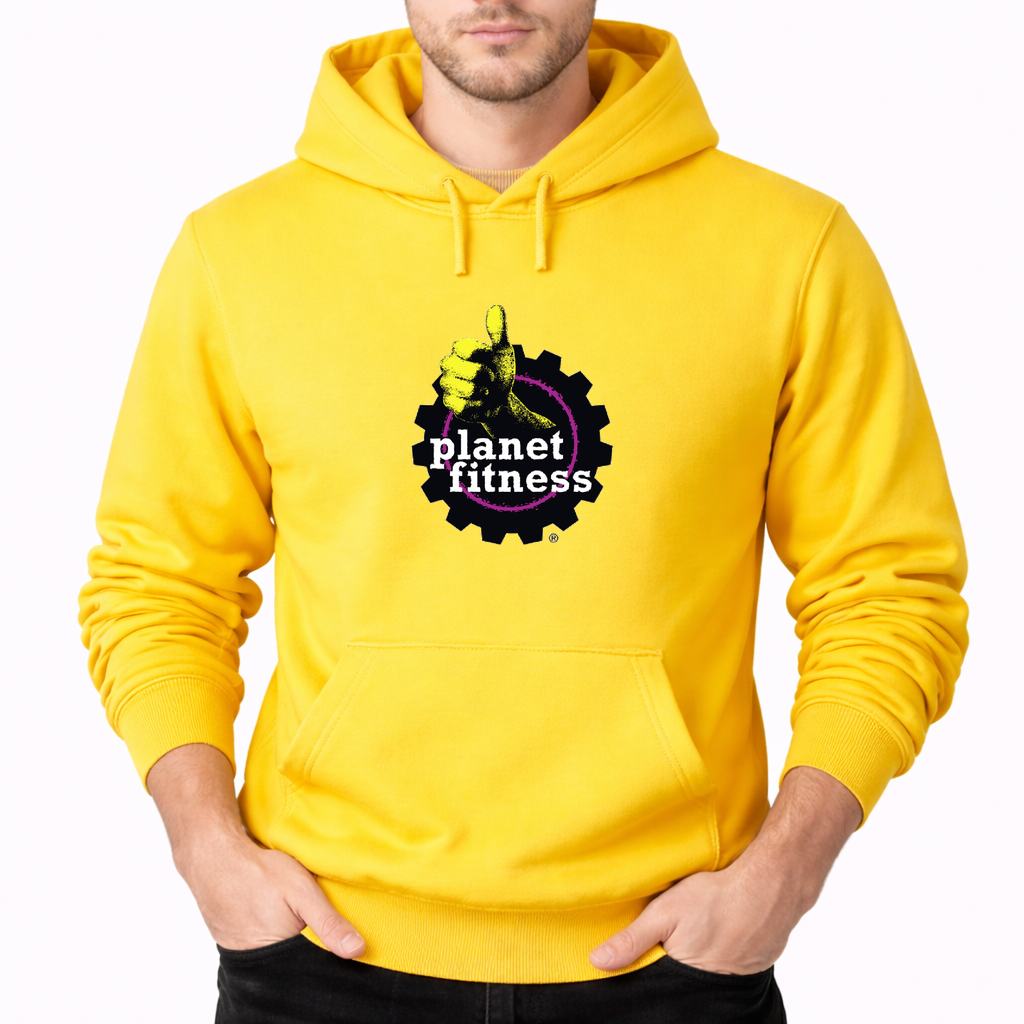 Men's Planet Fitness Pullover Hoodie - Yellow