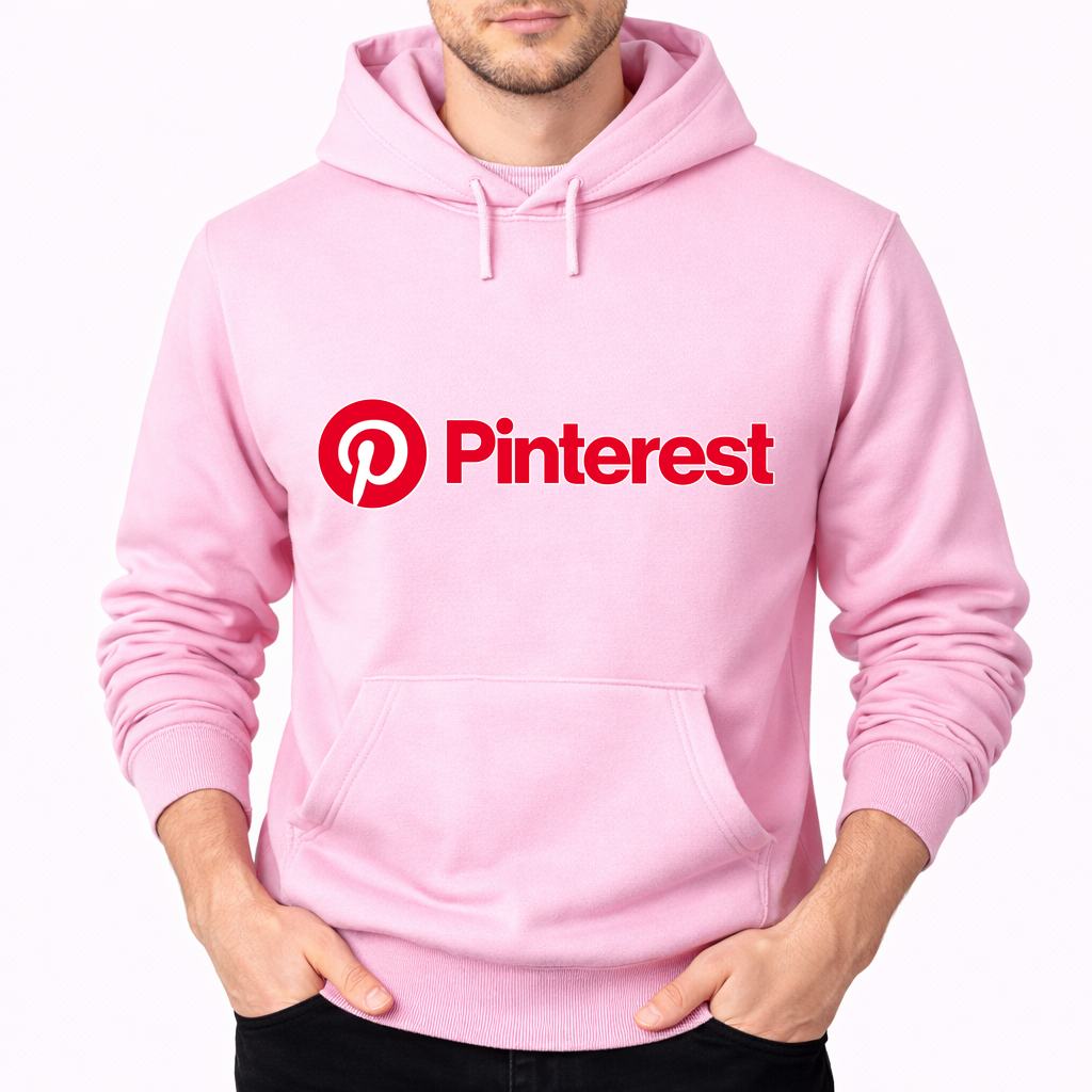 Men's Pinterest Pullover Hoodie - Pink